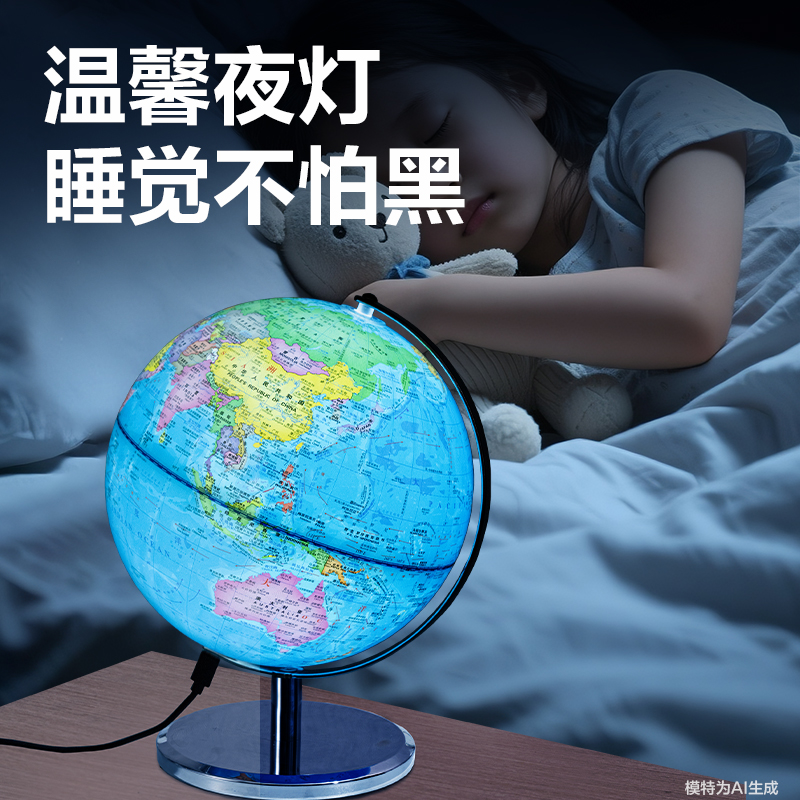 得力LG110-32C金屬地球儀-32cm(藍)(箱)