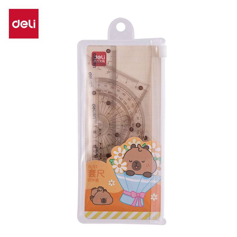 得力BL117卡皮巴拉套尺15cm(棕)(套)