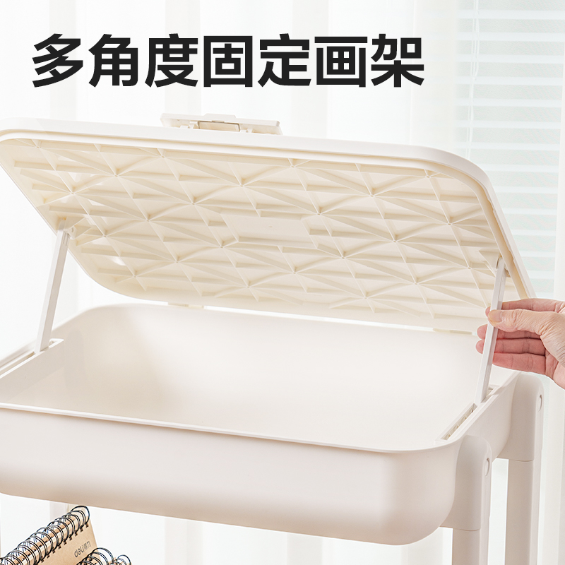 得力XDM100雙層小推車(白)(套)