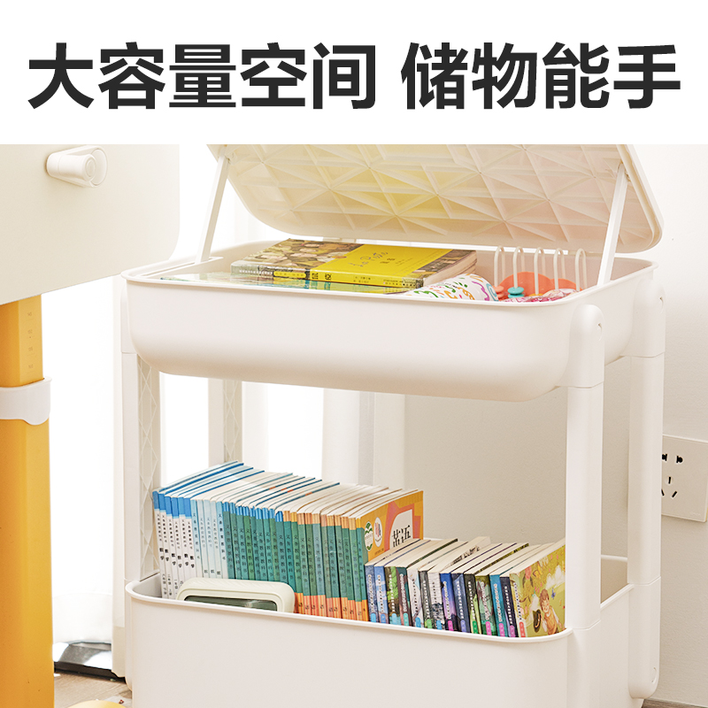 得力XDM100雙層小推車(白)(套)