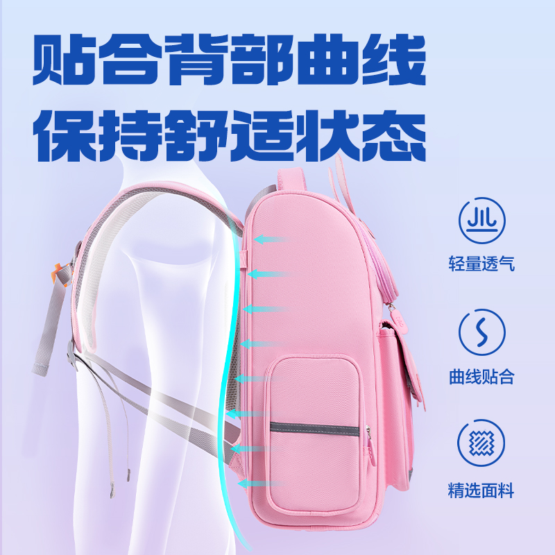 得力BB190學(xué)院系列小學(xué)生簡(jiǎn)約時(shí)尚書包(藏青-XL)(個(gè))
