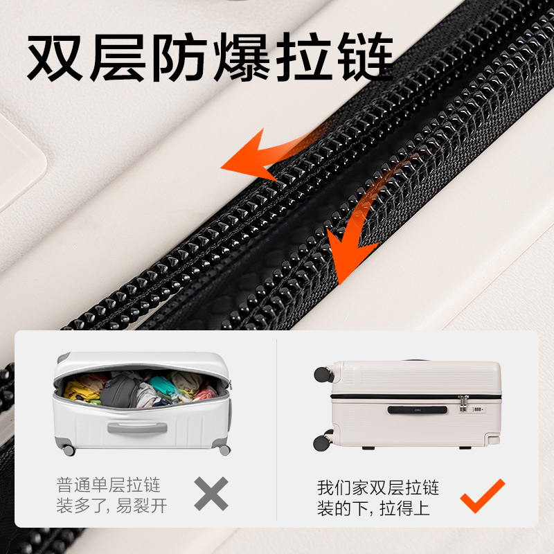 得力BG602三七分寬拉桿多功能行李箱(綠-24寸)(個(gè))
