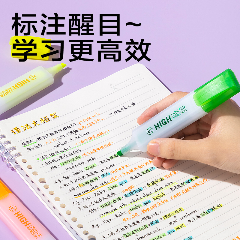 得力S628-3熒光筆-熒光筆(混)(盒)