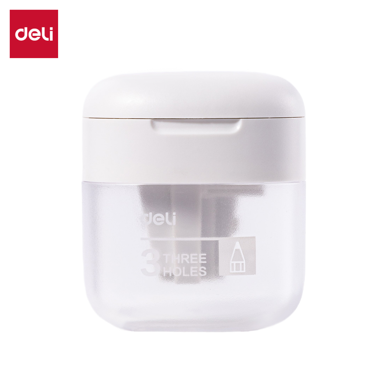 得力VB185耳機(jī)倉三孔卷筆刀(白色)(個(gè))