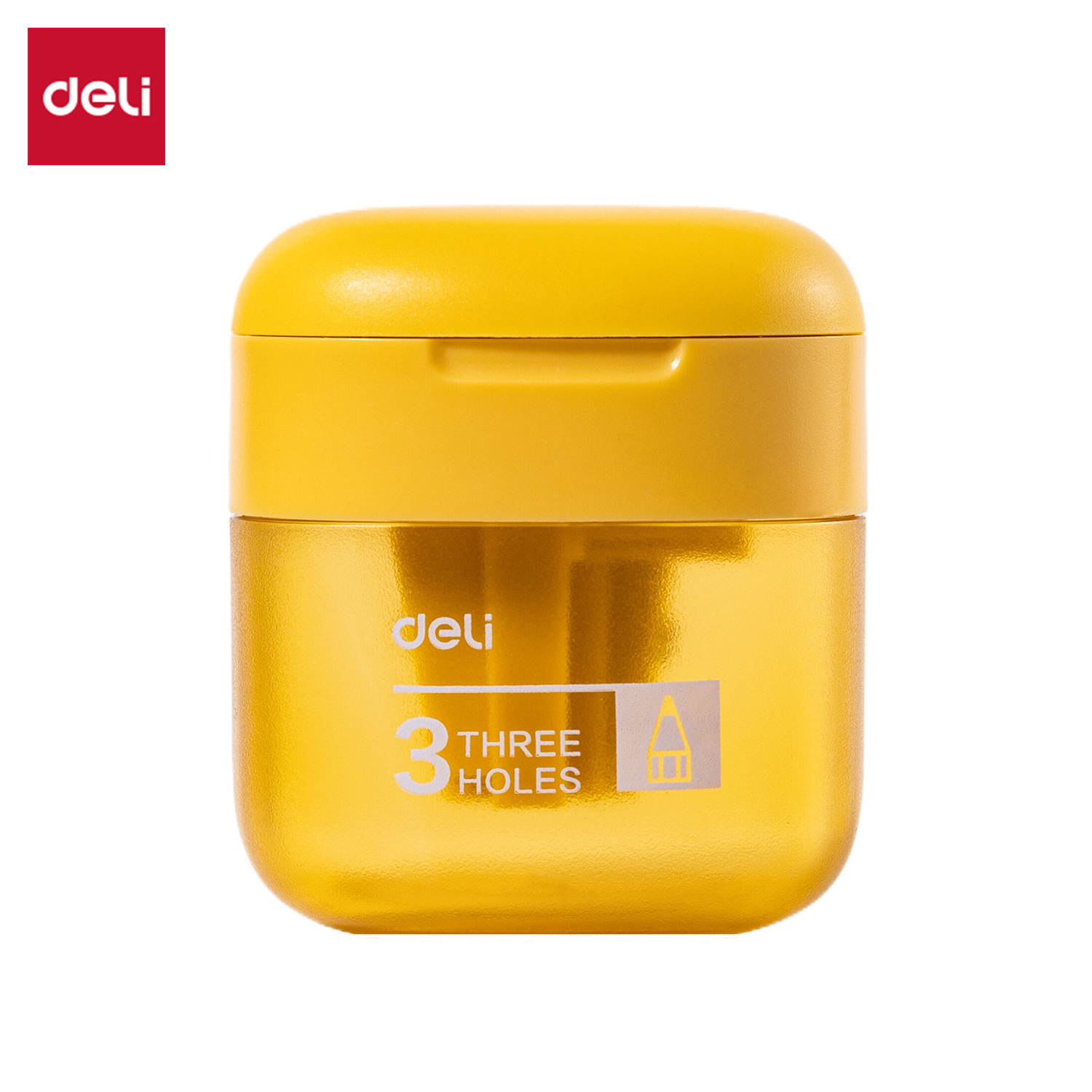 得力VB185耳機(jī)倉(cāng)三孔卷筆刀(黃色)(個(gè))