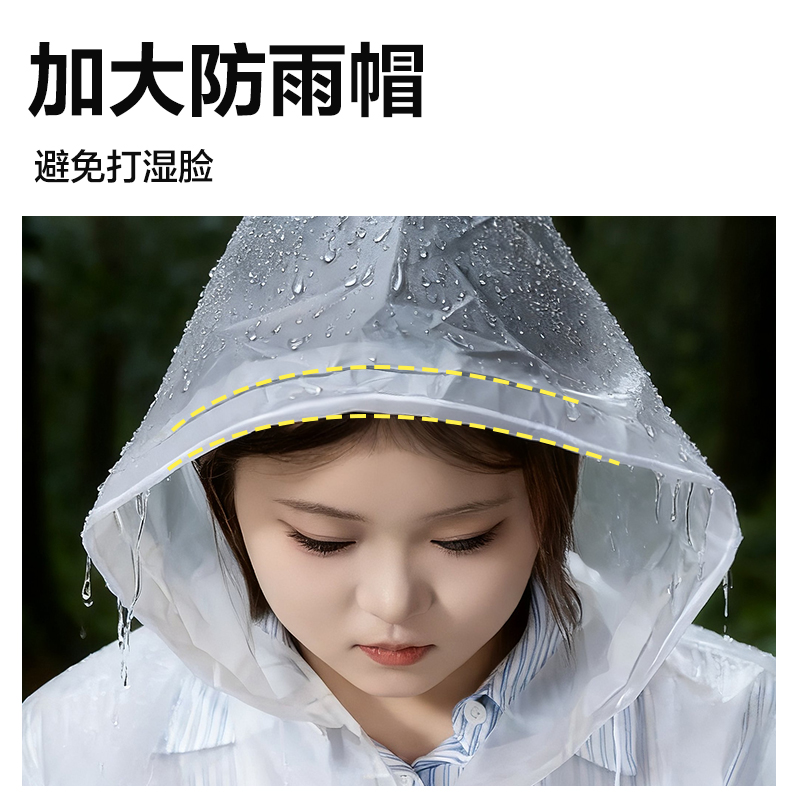 得力LY101便攜雨衣(透明)(袋)
