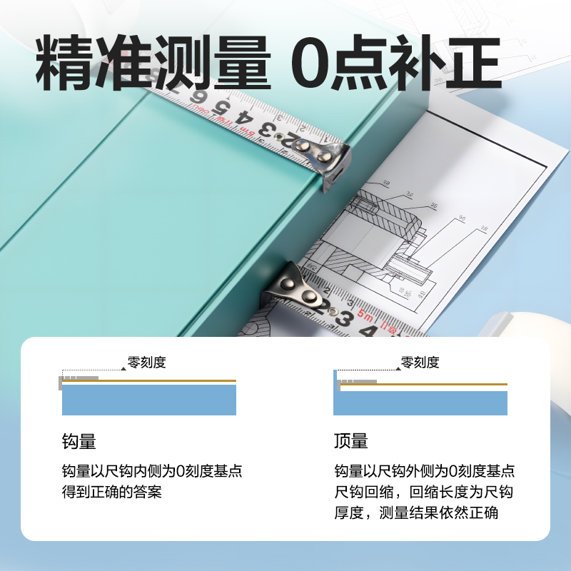 得力TT302居家鋼卷尺5m(灰)(個(gè))