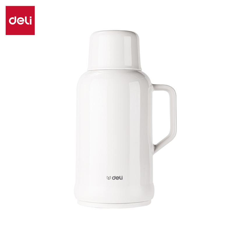 得力LL114保溫壺（1.6L）（玻璃內(nèi)膽）(白色)（彩盒裝）