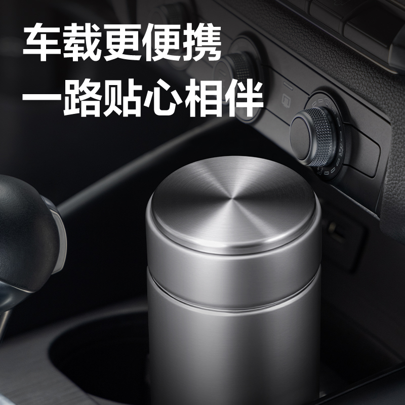 得力LL626保溫杯(旋蓋)(500mL)(316L內(nèi)膽)(銀色)(彩盒裝)