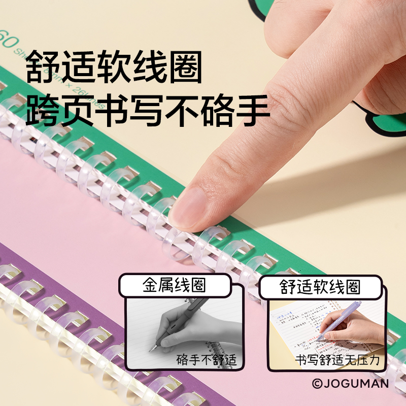 紐賽NS353-Q喬古漫軟螺旋本-B5(混色)(60張/本)