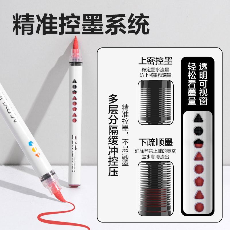 得力HM379-24_PP桶裝直液式軟繪丙烯馬克筆(混)(24色/筒)