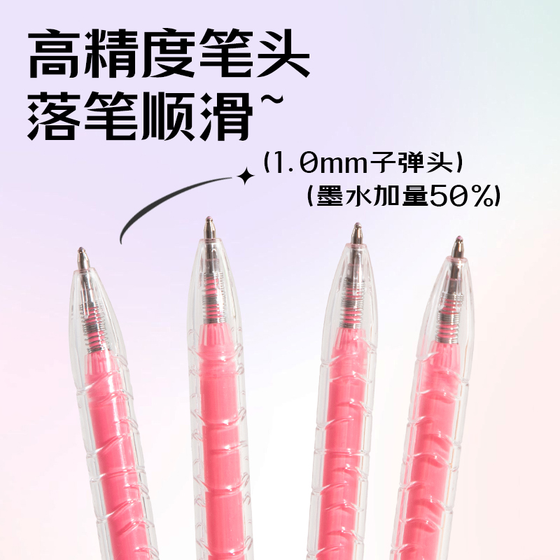 得力SA570大容量丙烯彩色中性筆1.0mm按動子彈頭(西柚粉)(支)