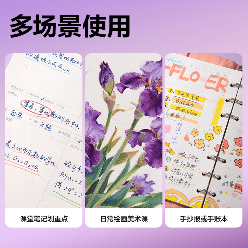 得力HM459-12可擦彩色鉛筆(混)(12色/盒)