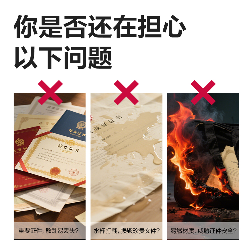 得力BA227阻燃密碼鎖證件收納包(米)(個(gè))