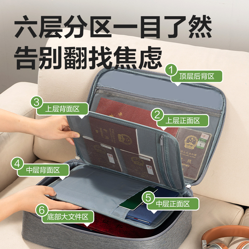 得力BA227阻燃密碼鎖證件收納包(米)(個(gè))