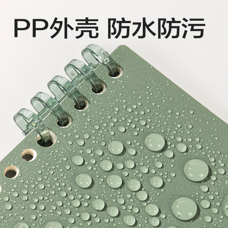 得力HB5-16上翻可開合活頁本PP殼(紅-可開合)(本)