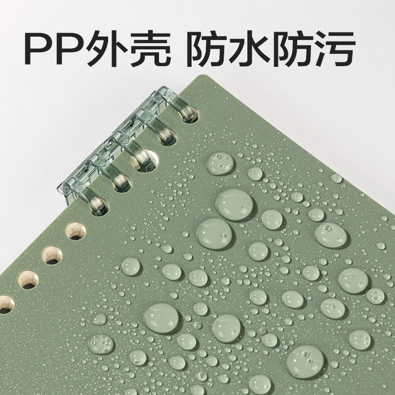得力HA5-16上翻可開合活頁(yè)本PP殼(紅-可開合)(本)