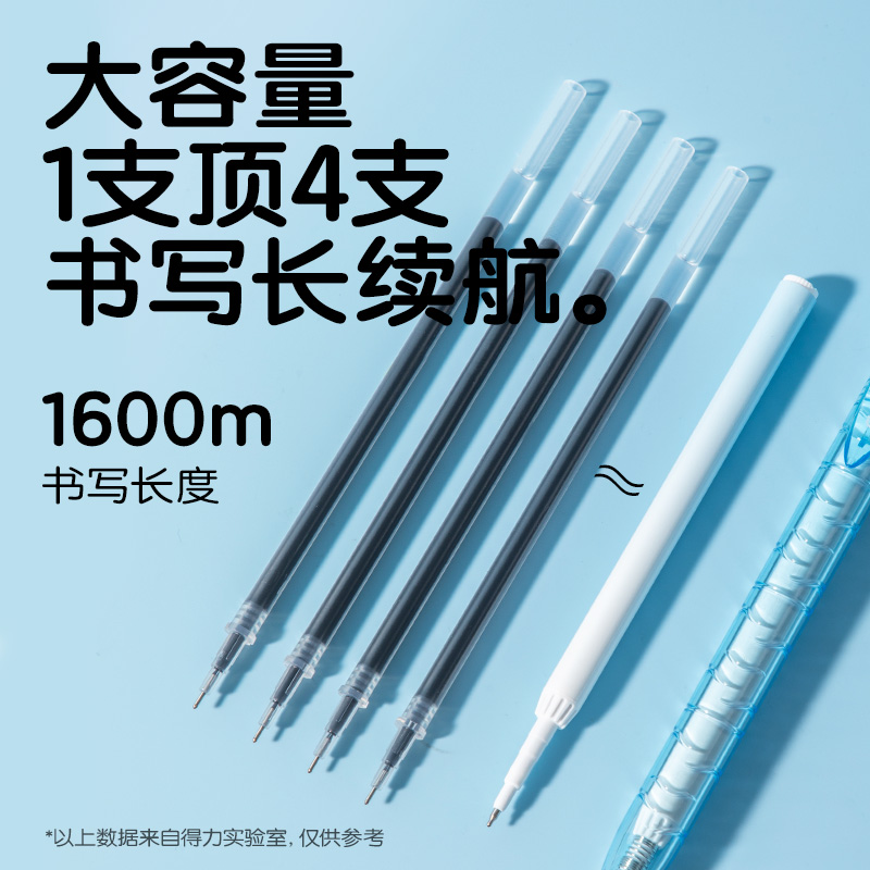 得力SA564速干按動(dòng)常規(guī)中性筆0.5mmST筆頭(黑)(4支/盒)