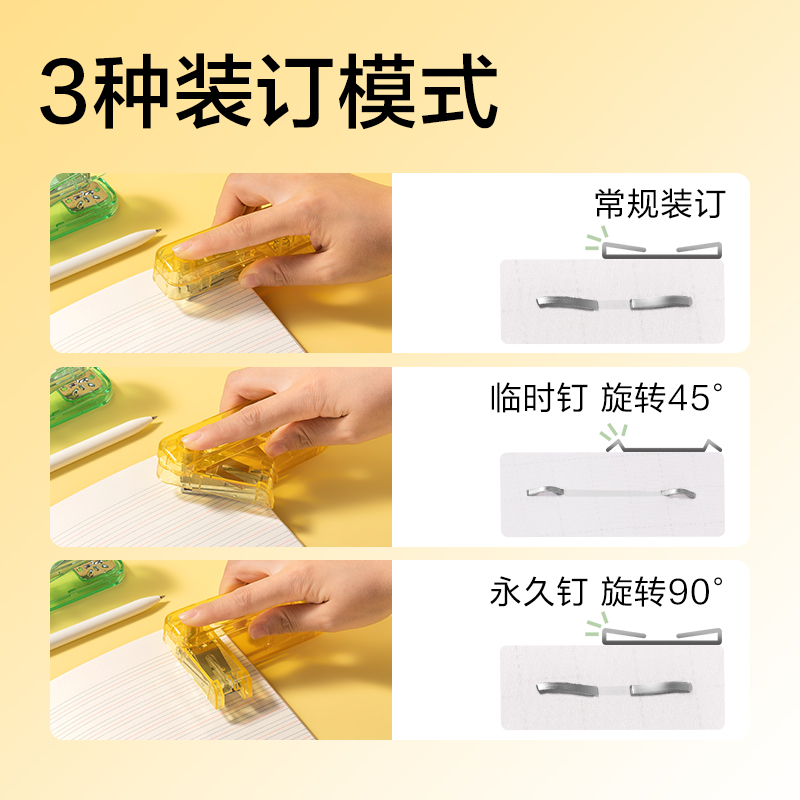 得力TA404_12旋轉(zhuǎn)訂書機(jī)(透明綠)(臺)