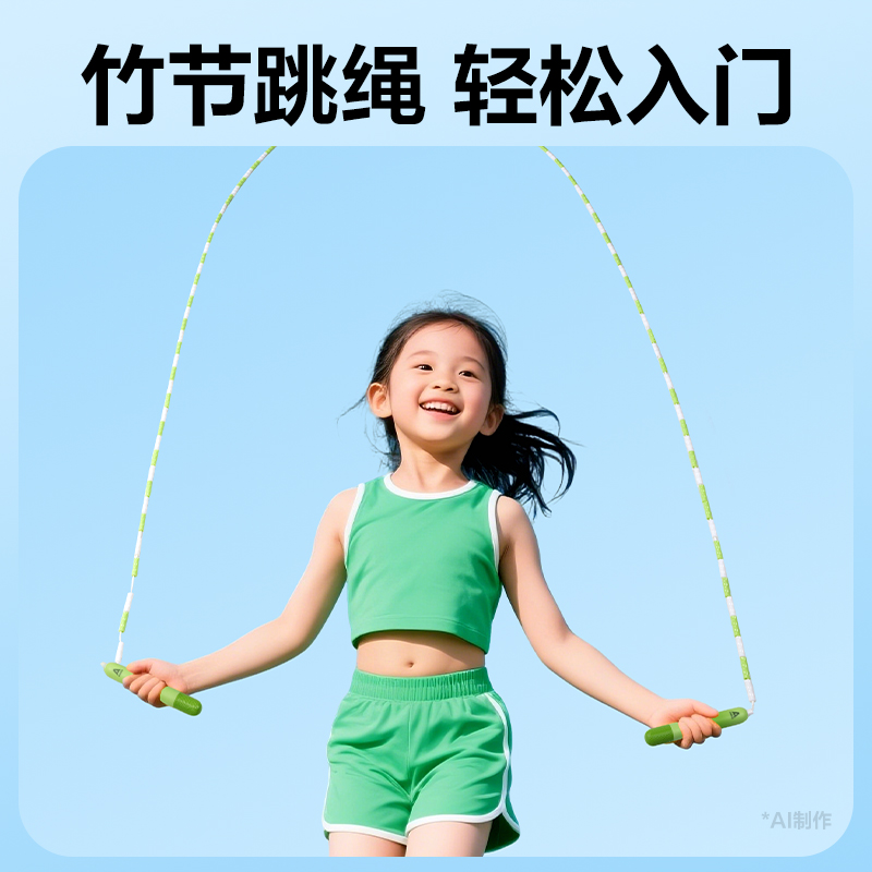 安格耐特FT151不計數(shù)竹節(jié)跳繩(綠色)(根)