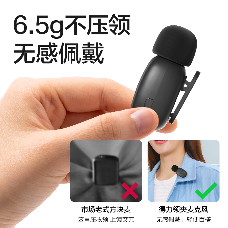 得力MN51領(lǐng)夾麥克風(fēng)(黑)(臺(tái))