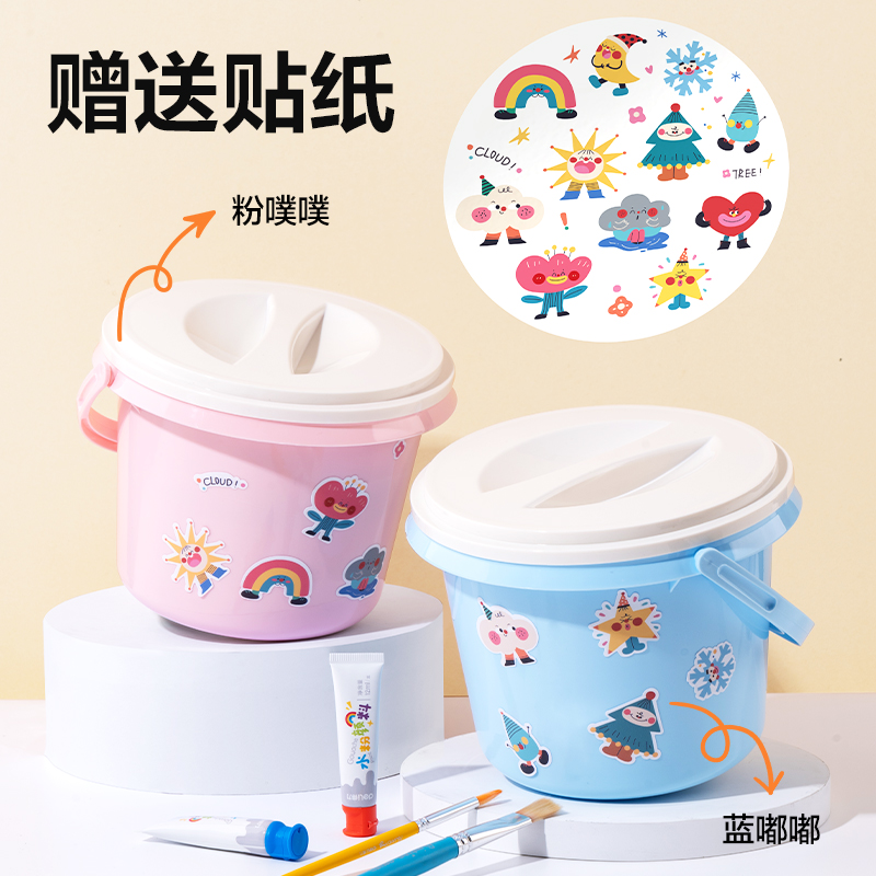 得力HS317-24水粉繽紛桶(藍(lán)色)(24色/桶)