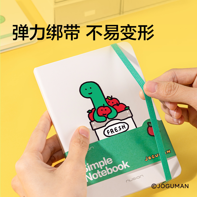 紐賽NS281-Q喬古漫硬面綁帶筆記本-A5(綠)(80張/本)