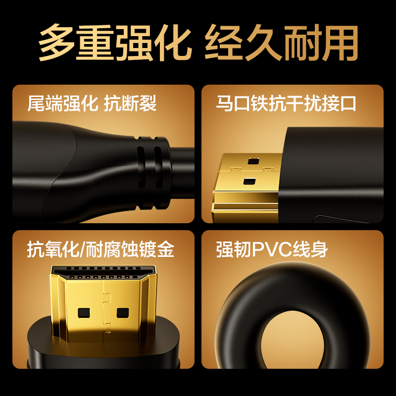 得力AJ21H-30HDMI2.1線8KPVC款3米（黑色）（條）