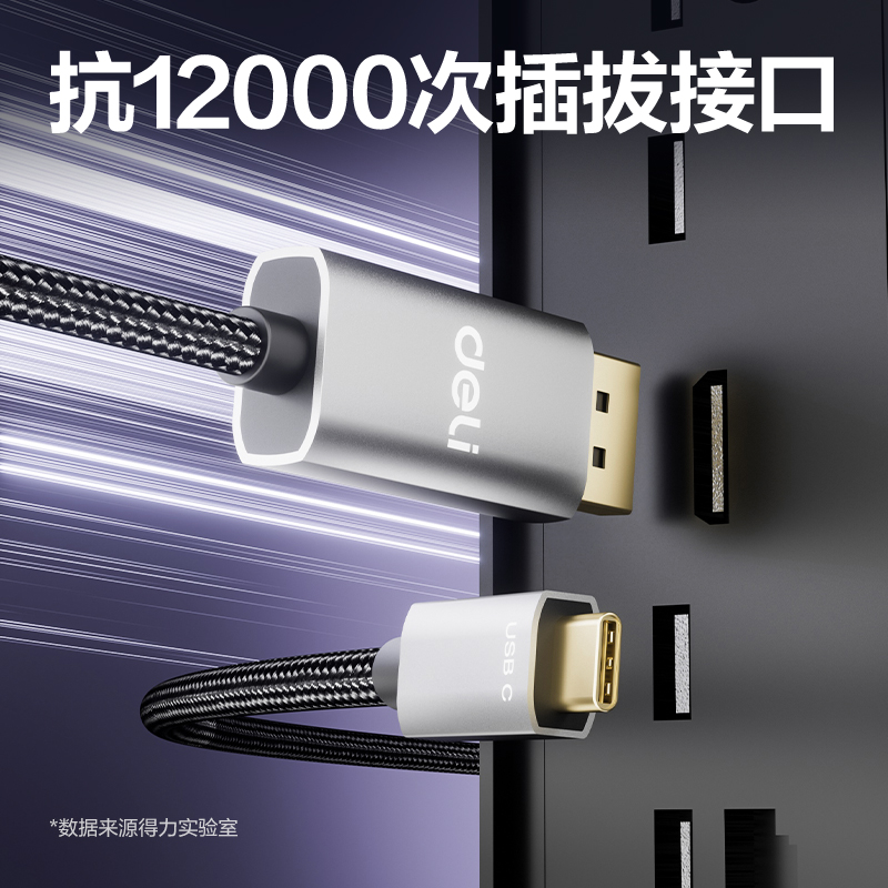 得力AF320U-20C轉(zhuǎn)DP2.1線16K合金棉網(wǎng)款2米（黑色）（條）
