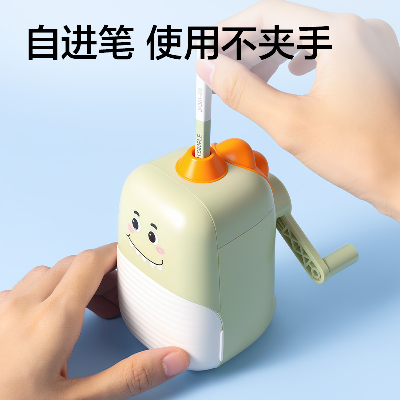 得力VB107小恐龍手搖削筆機(綠色)(個)