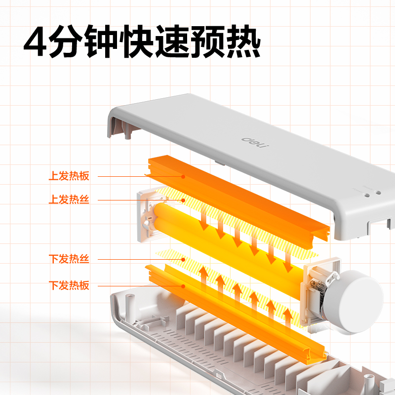 得力33939S個人塑封機(jī)(白)(臺)