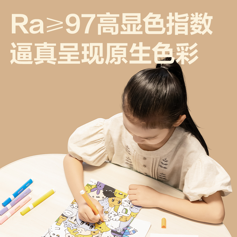 得力LF208AAAAA級全桌照明臺燈(白)(臺)
