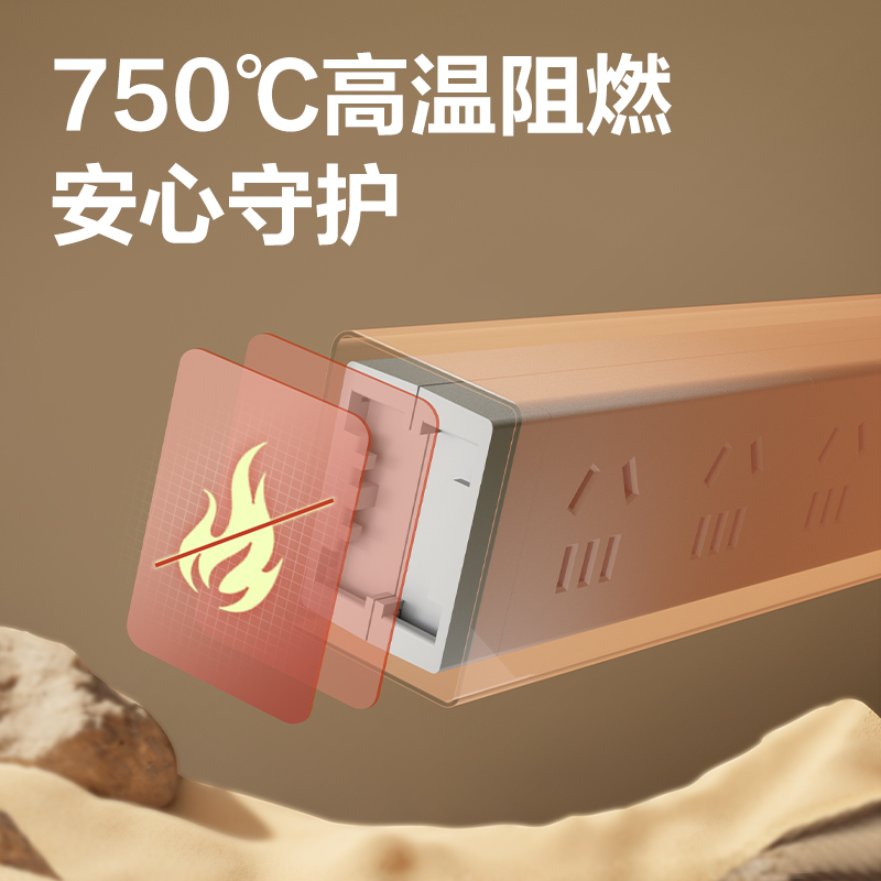 得力LU1760（1.8）PDU插座_6組_1.8米_紙盒裝(白)(個)