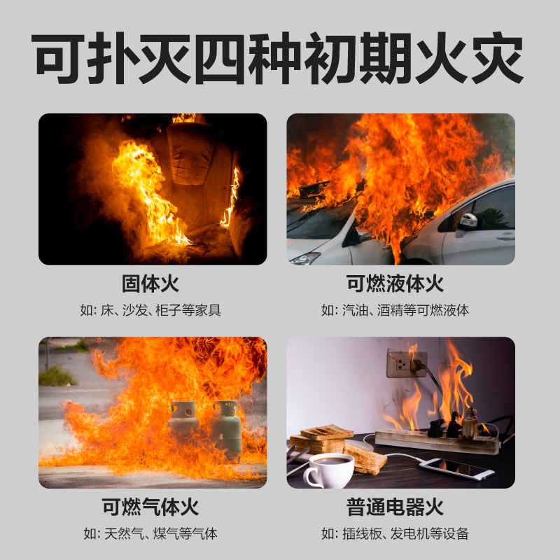 得力LZ203手提式干粉滅火器3KG(紅)(1瓶/箱)
