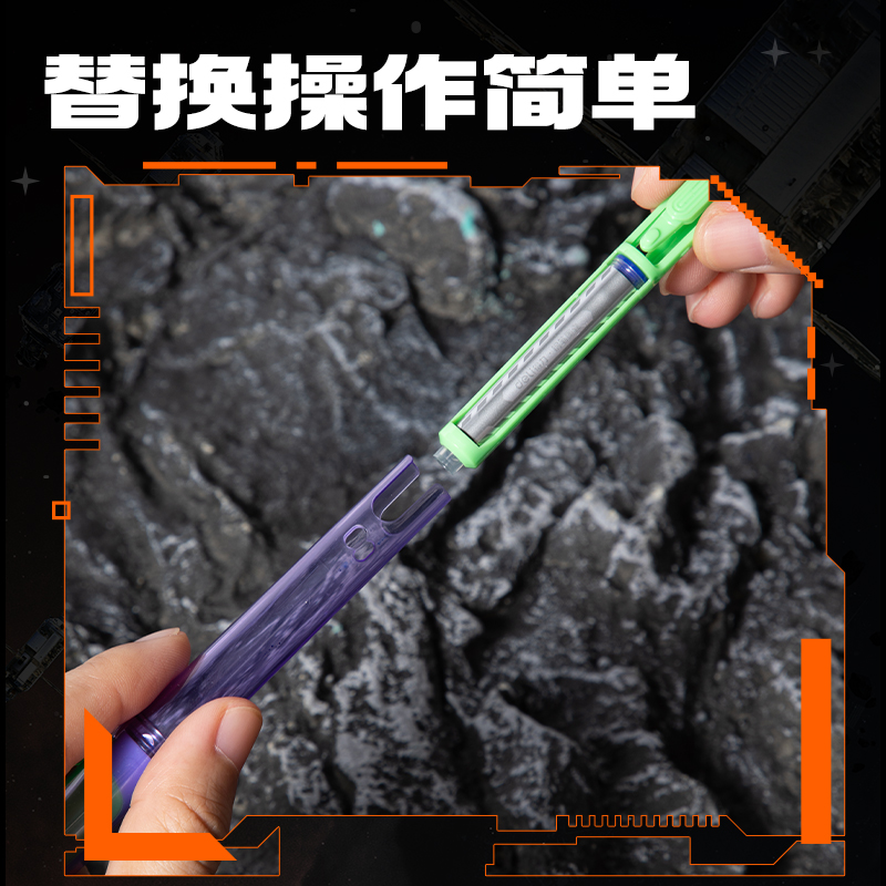 得力SS029六邊形戰(zhàn)士墨能艙易水洗學(xué)生鋼筆墨囊(晶藍(lán))(10支/盒)