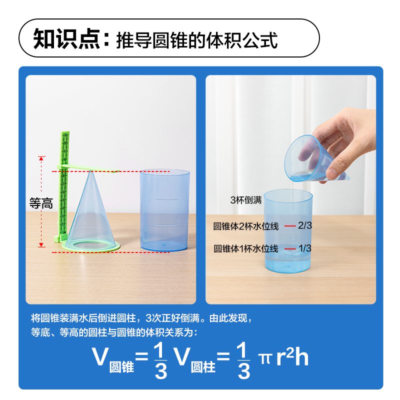 得力YX542學(xué)具圓柱圓錐演示套裝(混)(盒)