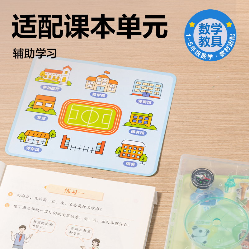 得力YX544學(xué)具方向與位置套裝(混)(盒)
