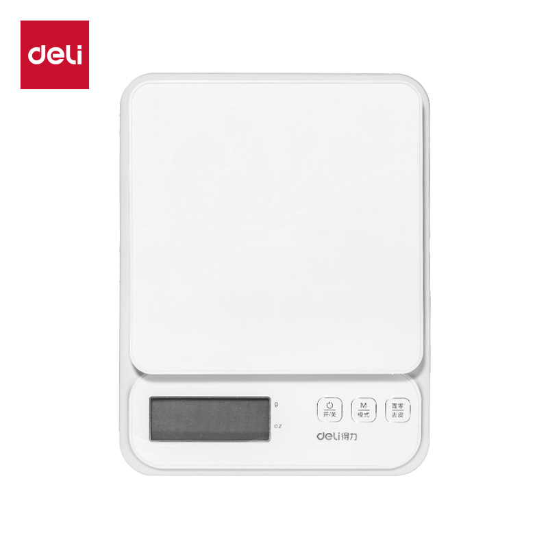 得力TE911充電款廚房秤3Kg/0.1g(白色)(臺(tái))