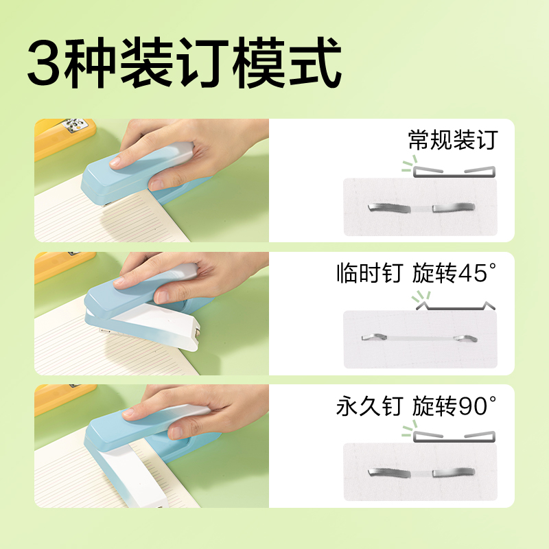 得力0434-C_12桌面訂書機(jī)(綠色)(臺)