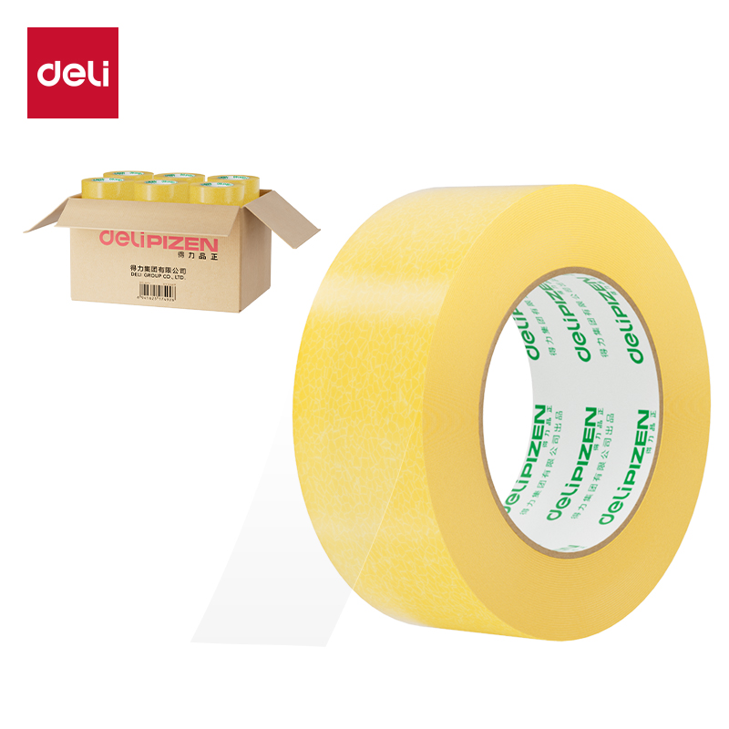 得力JD515封箱膠帶48mm*150m*50μm(透明黃)(36卷/箱)