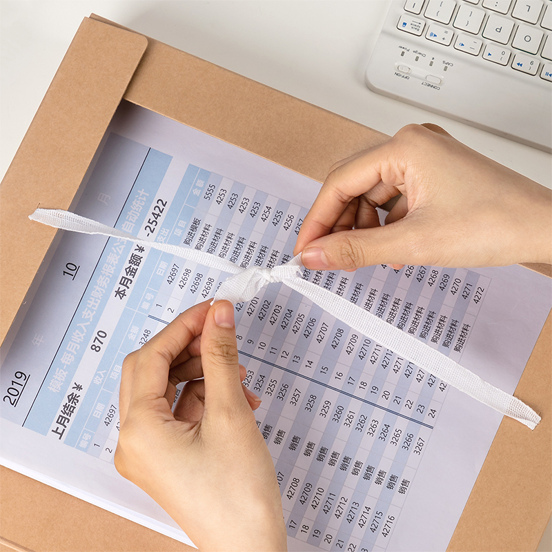 得力PA188_340g無酸對裱牛皮紙30mm檔案盒(黃)(10個/包)