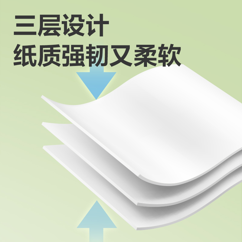凈云WP3160-01盤式衛(wèi)生紙3層160米(箱)(藍(lán))