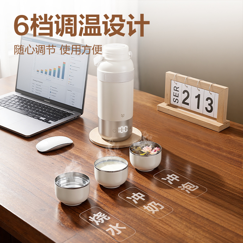 得力LD998便攜式保溫杯(白)(個(gè))