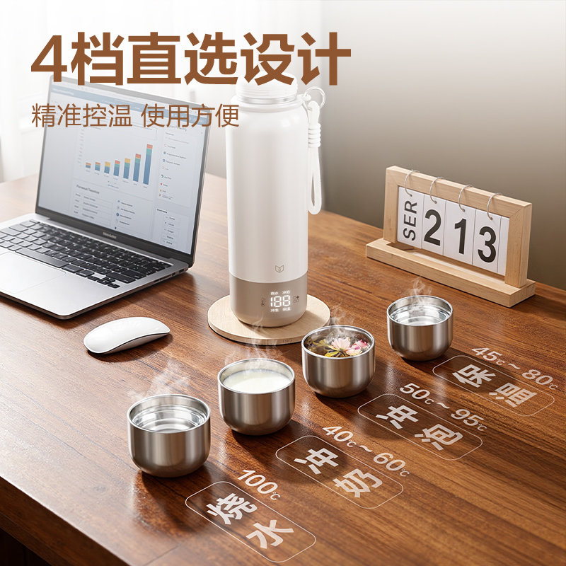 得力LD999便攜式保溫杯 (白)(個(gè))