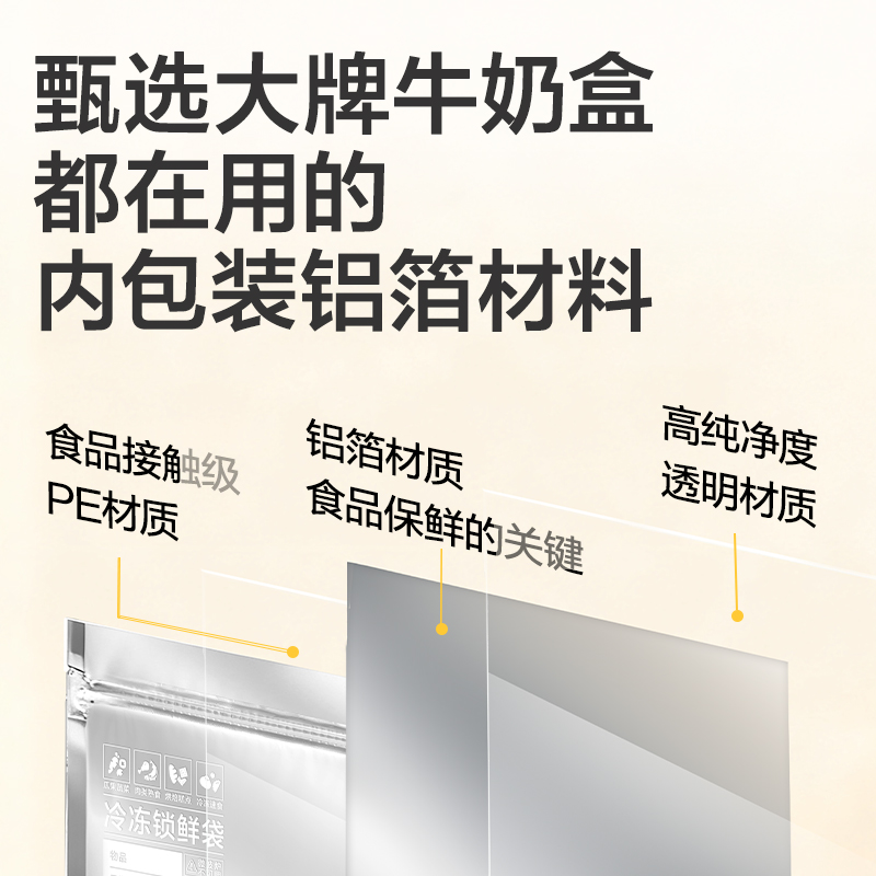 得力PP161_L號(hào)鋁箔冷凍鎖鮮袋(銀色)(6個(gè)/盒)