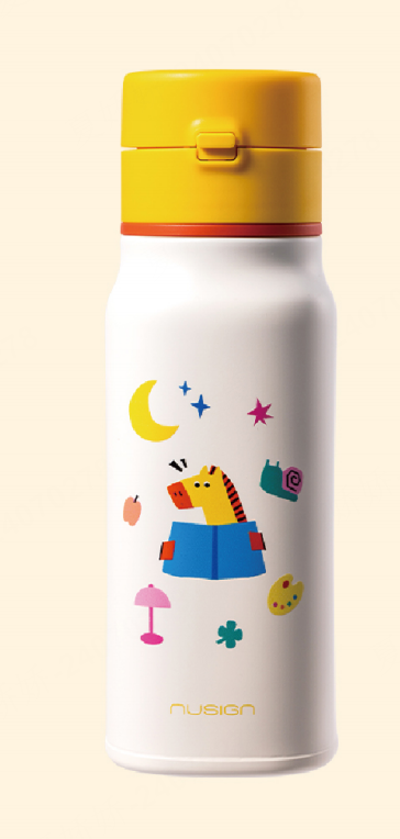 紐賽NS901-H馬年限定彈蓋式保溫杯380mL_316L(黃)(個)