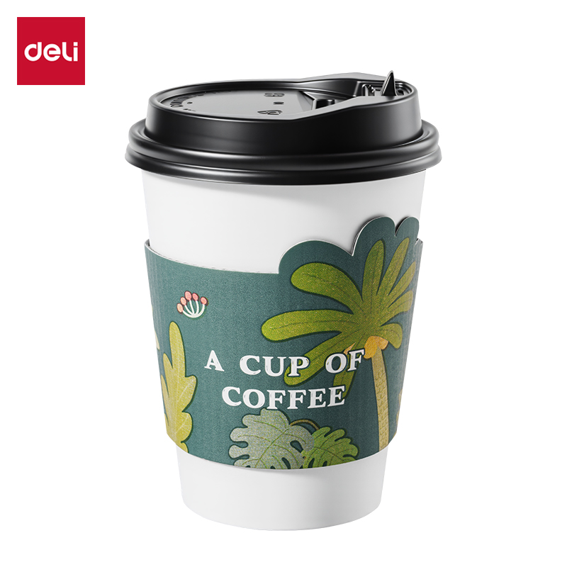 得力LL224咖啡杯430ml(白)(20套/盒)