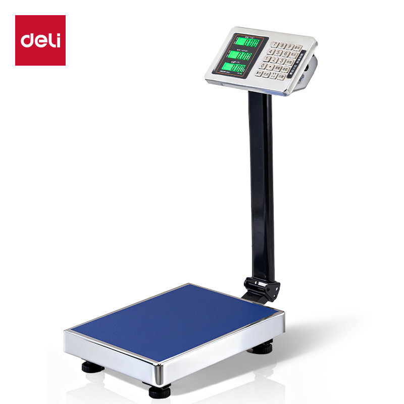 得力TE921電子臺(tái)秤150Kg/50g(黑色)(臺(tái))