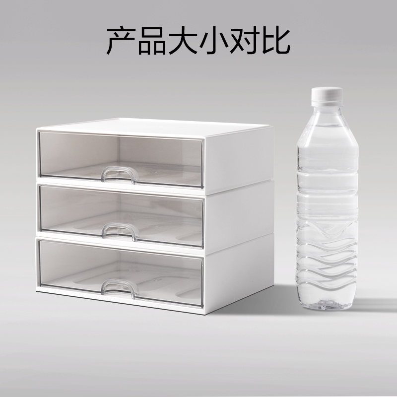 得力PK134抽屜收納盒(白色)(盒)