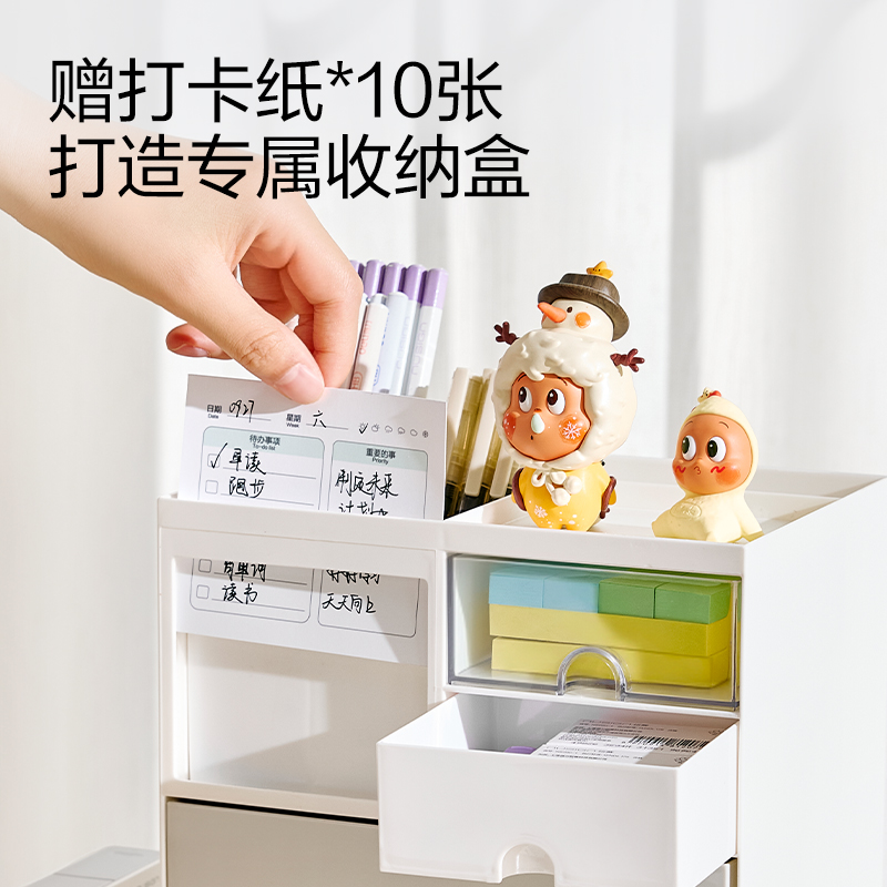 得力PK131多用收納盒(白色)(盒)